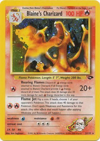 Gym Challenge - 002/132 - Blaine's Charizard - Holo
