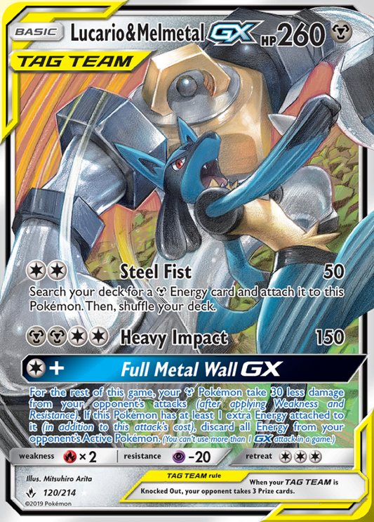 Unbroken Bonds - 120/214 - Lucario & Melmetal GX (Tag Team)