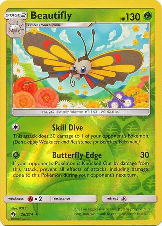 Lost Thunder - 026/214 - Beautifly - Reverse Holo