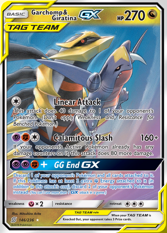 Unified Minds - 146/236 - Garchomp &amp; Giratina GX (Tag Team)
