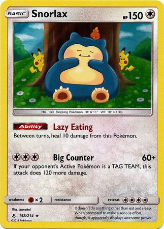 Unbroken Bonds - 158/214 - Snorlax - Holo