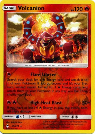 Unbroken Bonds - 025/214 - Volcanion - Reverse Holo