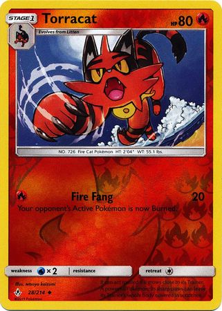 Unbroken Bonds - 028/214 - Torracat - Reverse Holo