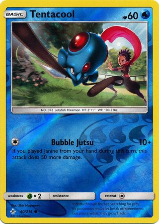 Unbroken Bonds - 040/214 - Tentacool - Reverse Holo