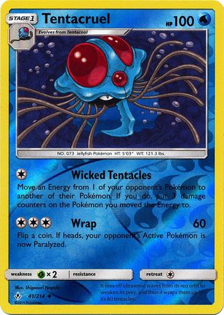 Unbroken Bonds - 041/214 - Tentacruel - Reverse Holo