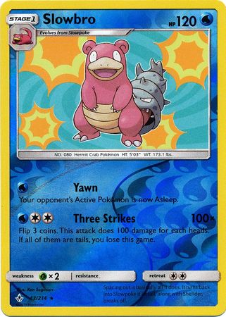 Unbroken Bonds - 043/214 - Slowbro - Reverse Holo