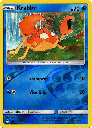 Unbroken Bonds - 046/214 - Krabby - Reverse Holo