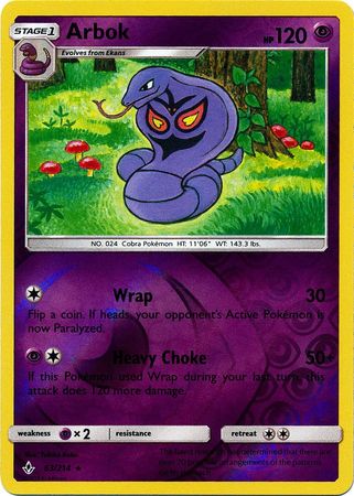 Unbroken Bonds - 063/214 - Arbok - Reverse Holo