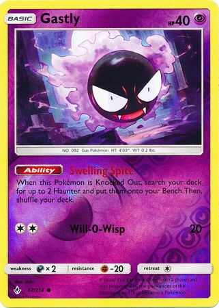 Unbroken Bonds - 067/214 - Gastly - Reverse Holo