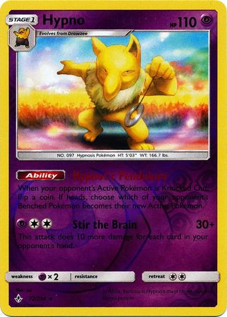 Unbroken Bonds - 072/214 - Hypno - Reverse Holo
