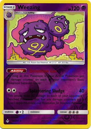 Unbroken Bonds - 074/214 - Weezing - Reverse Holo