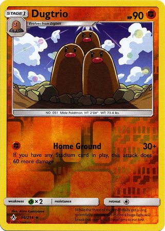 Unbroken Bonds - 086/214 - Dugtrio - Reverse Holo