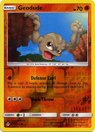 Unbroken Bonds - 087/214 - Geodude - Reverse Holo
