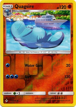 Unbroken Bonds - 097/214 - Quagsire - Reverse Holo