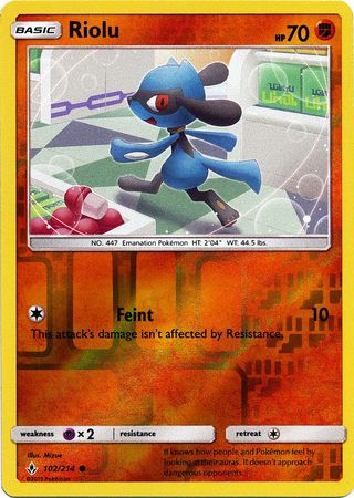 Unbroken Bonds - 102/214 - Riolu - Reverse Holo