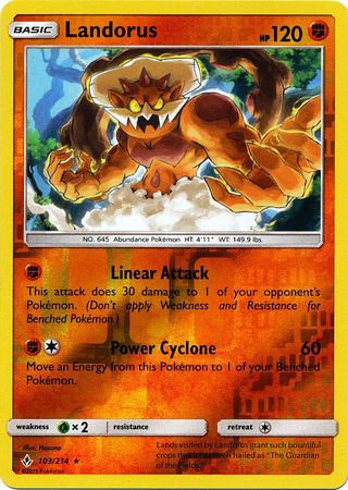 Unbroken Bonds - 103/214 - Landorus - Reverse Holo