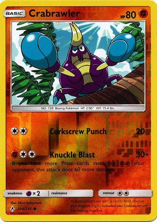 Unbroken Bonds - 104/214 - Crabawler - Reverse Holo