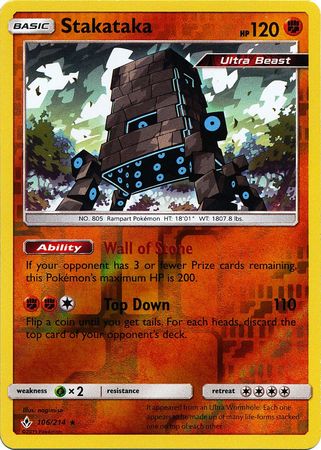 Unbroken Bonds - 106/214 - Stakataka - Reverse Holo