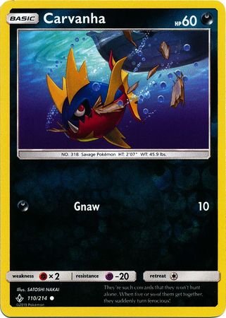 Unbroken Bonds - 110/214 - Carvanha - Reverse Holo