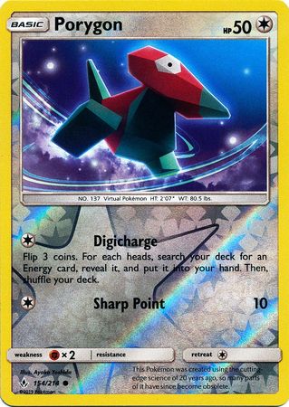 Unbroken Bonds - 154/214 - Porygon - Reverse Holo