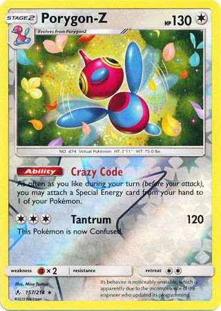 Unbroken Bonds - 157/214 - Porygon-Z - Reverse Holo