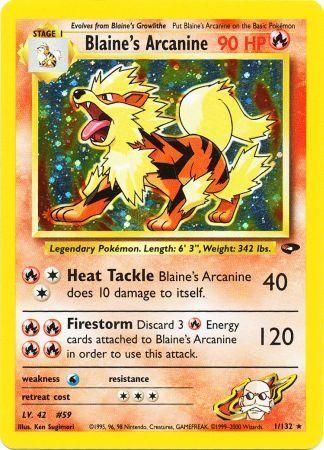 Gym Challenge - 001/132 - Blaine's Arcanine - Holo
