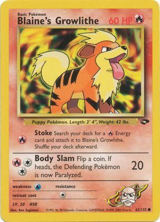 Gym Challenge - 062/132 - Blaine's Growlithe