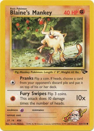 Gym Challenge - 063/132 - Blaine's Mankey