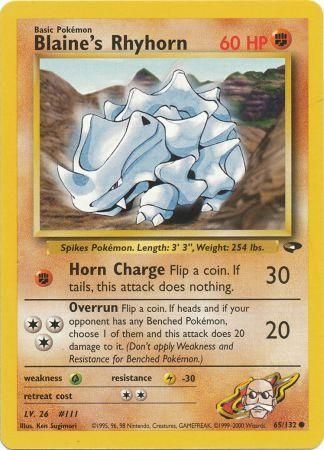 Gym Challenge - 065/132 - Blaine's Rhyhorn