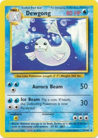 Base Set - 025/102 - Dewgong