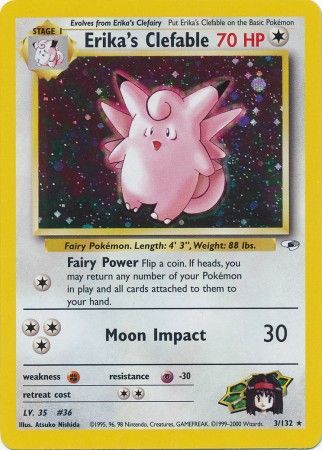 Gym Heroes - 003/132 - Erika's Clefable - Holo