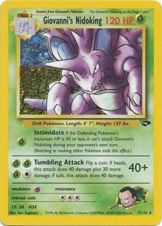 Gym Challenge - 007/132 - Giovanni's Nidoking - Holo