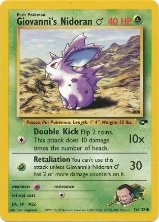 Gym Challenge - 076/132 - Giovanni's Nidoran ♂