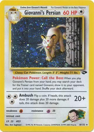 Gym Challenge - 008/132 - Giovanni's Persian - Holo