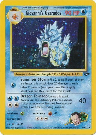 Gym Challenge - 005/132 - Giovanni's Gyarados - Holo