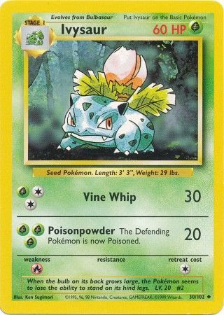 Base Set - 030/102 - Ivysaur