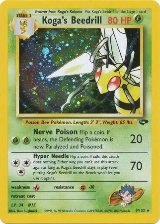 Gym Challenge - 009/132 - Koga's Beedrill - Holo