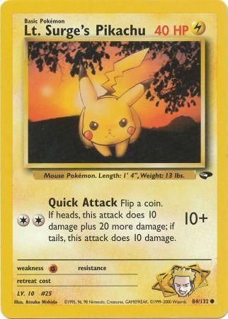Gym Challenge - 084/132 - Lt. Surge's Pikachu