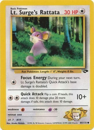 Gym Challenge - 085/132 - Lt. Surge's Rattata