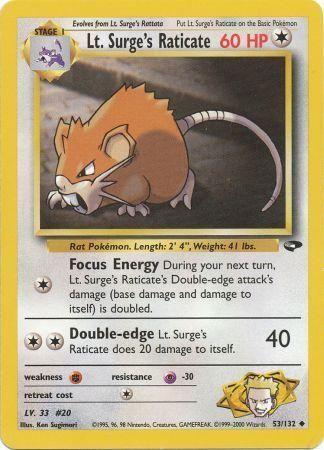 Gym Challenge - 053/132 - Lt. Surge's Raticate