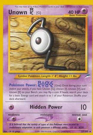 Neo Destiny - 027/105 - Unown [G]