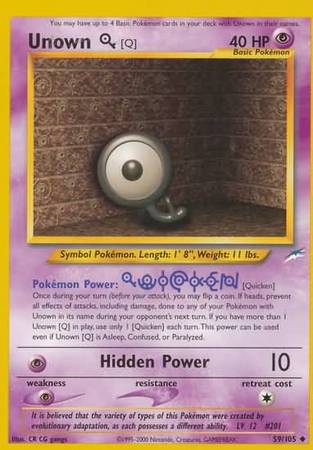 Neo Destiny - 059/105 - Unown [Q]