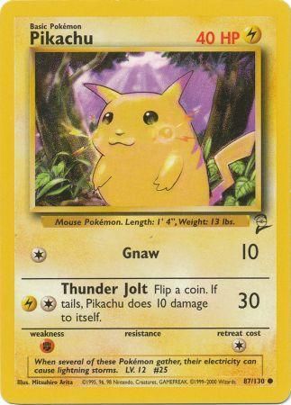 Base Set 2 - 087/130 - Pikachu