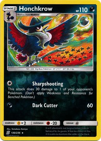 Unified Minds - 130/236 - Honchkrow - Reverse Holo