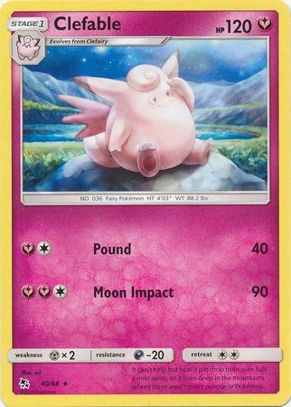 Hidden Fates - 040/068 - Clefable