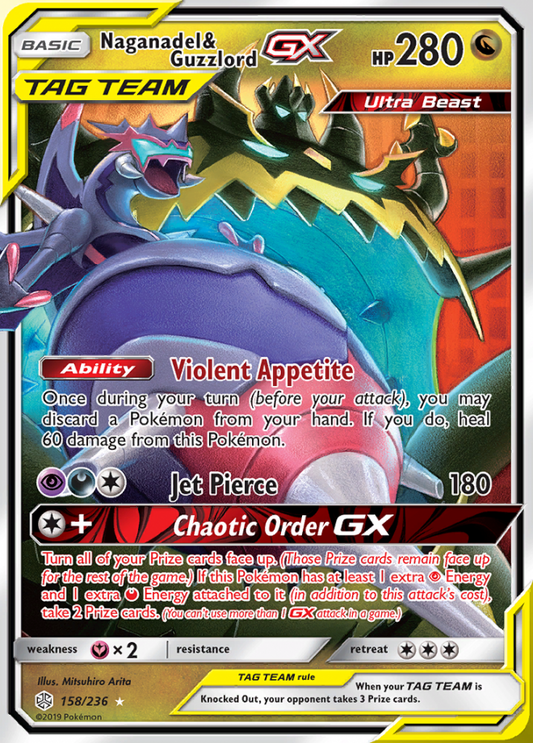 Cosmic Eclipse - 158/236 - Naganadel &amp; Guzzlord GX (Tag Team)