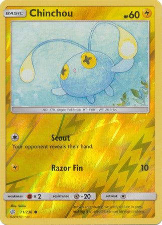 Cosmic Eclipse - 071/236 - Chinchou - Reverse Holo