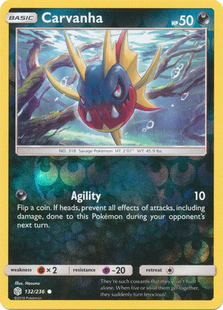 Cosmic Eclipse - 132/236 - Carvanha - Reverse Holo