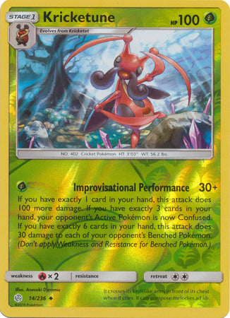 Cosmic Eclipse - 014/236 - Kricketune - Reverse Holo