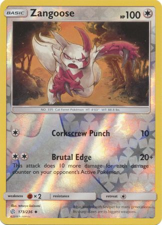 Cosmic Eclipse - 173/236 - Zangoose - Reverse Holo